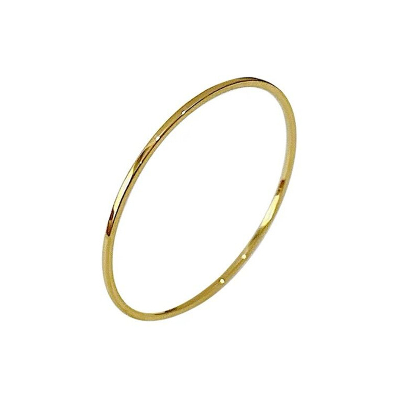 Woman 18k Gold Plated Stainless Steel Band Ring Joint Ring Super Thin 0.5mm