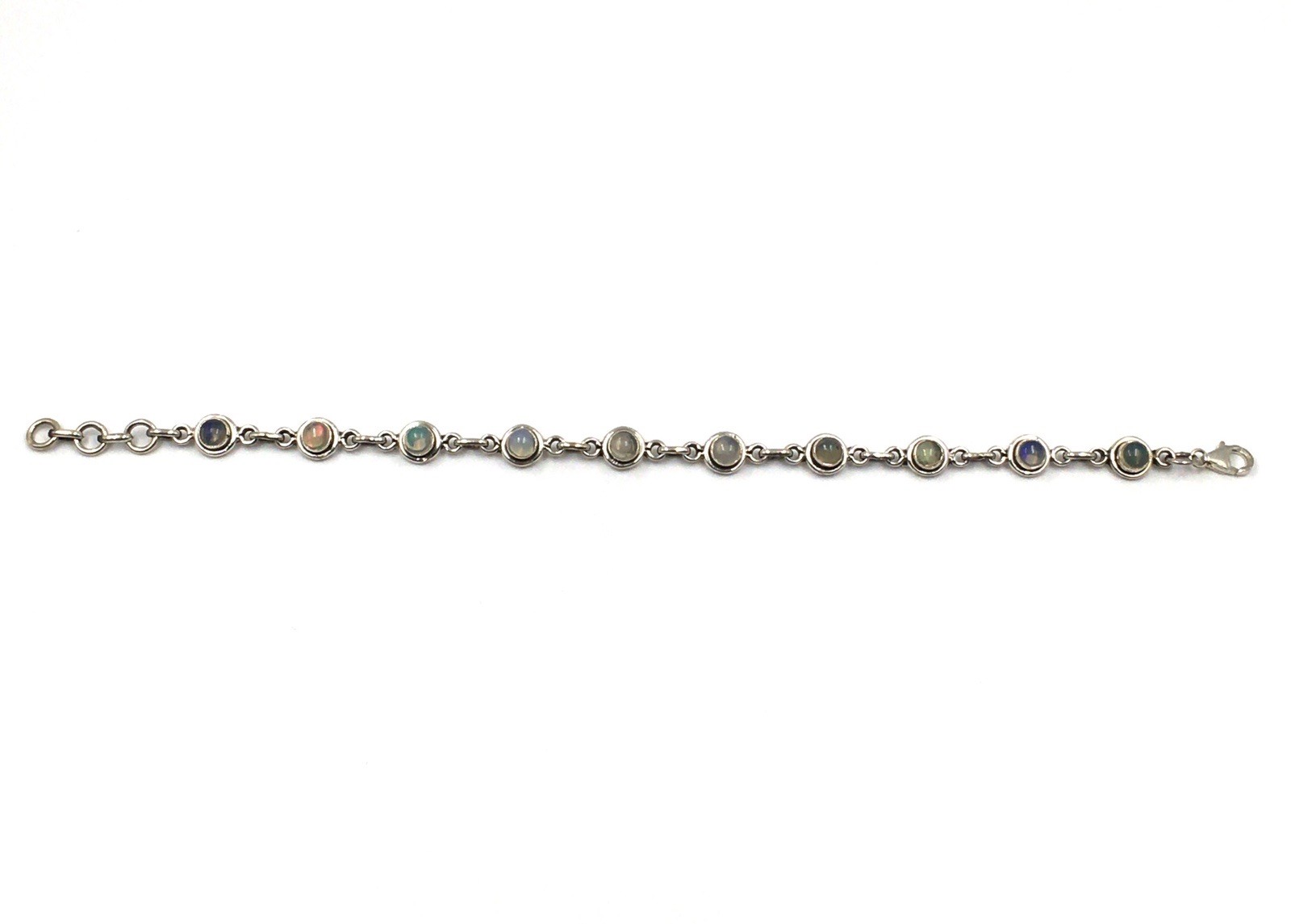 19-21.5cm Bracelet 925 Sterling Silver Opal Tennis Bracelet 4.9c Jewelry Multicolor