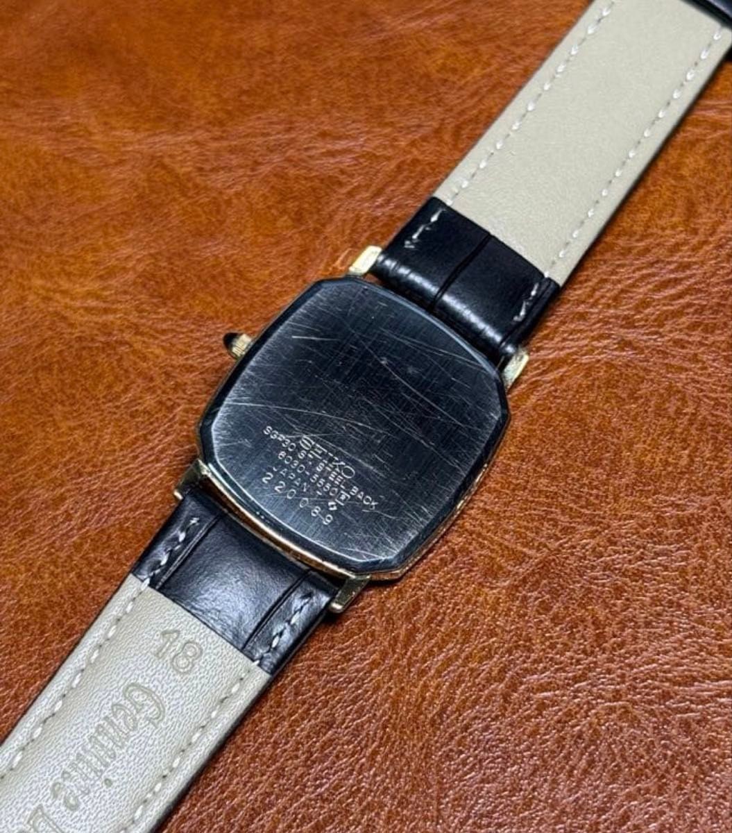 SEIKO DOLCE 6030-5550 Square Quartz Vintage 1982 Men’s 28mm From Japan