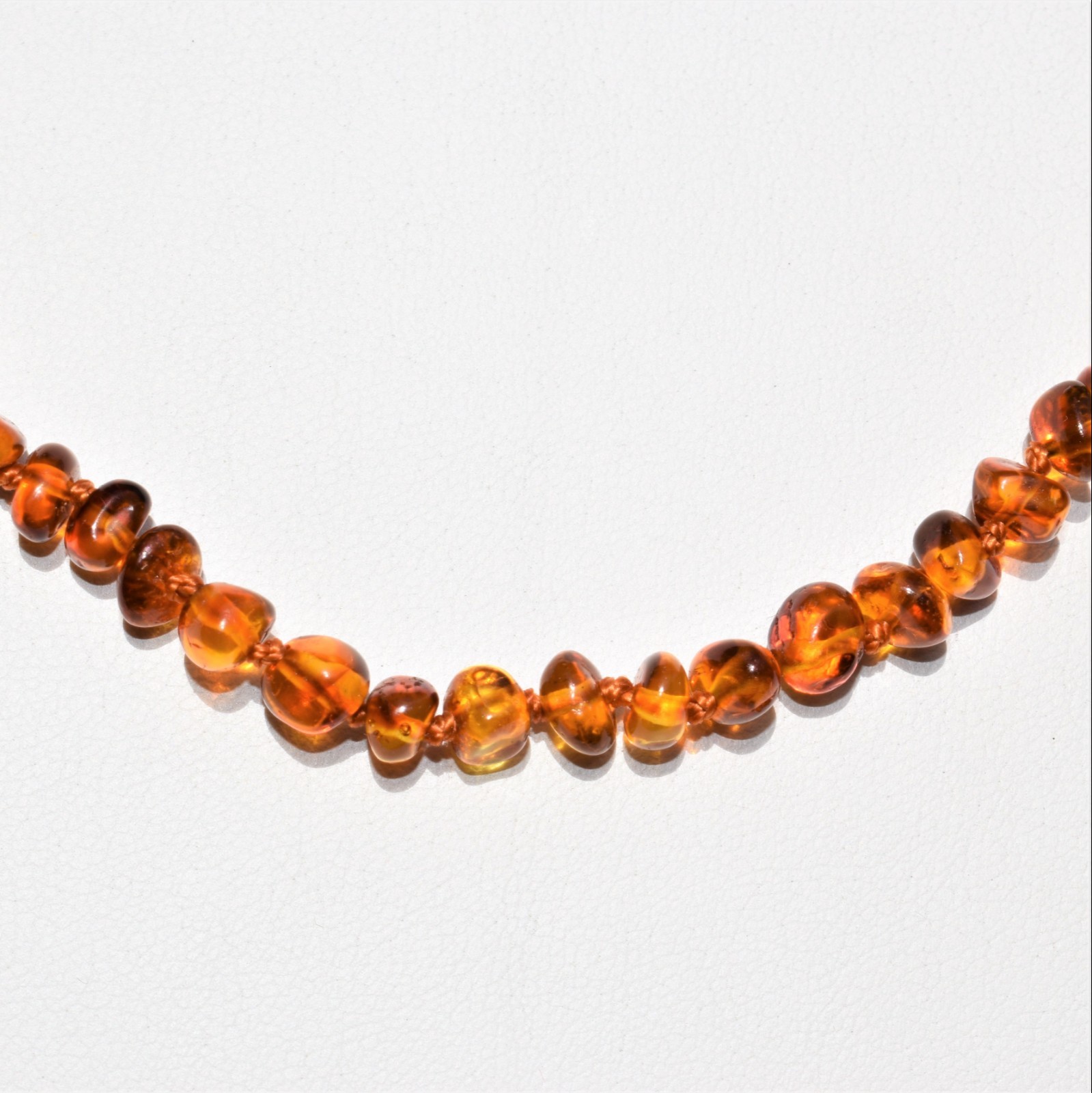 CHARGED Natural Lithuanian Cognac Baltic Amber 24″ Necklace + Selenite Charger