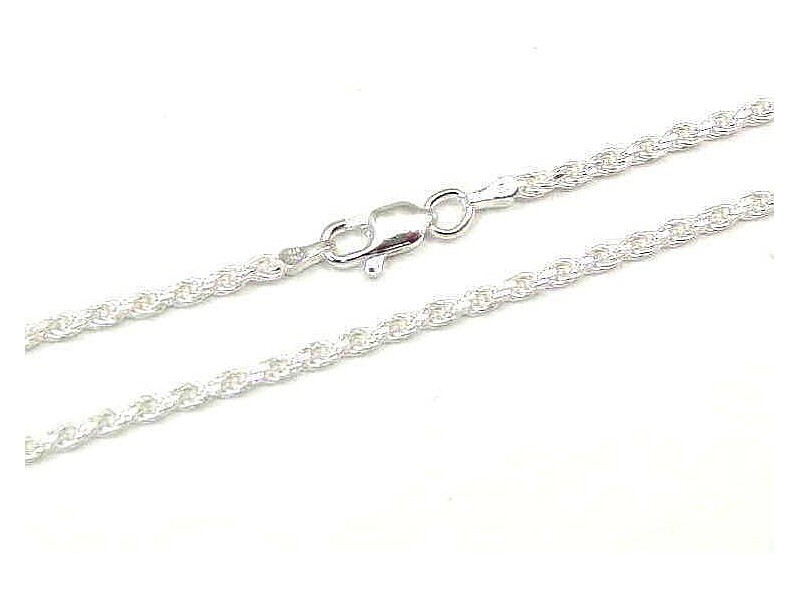 ITALIAN SILVER 925 DIAMOND CUT ROPE CHAIN 2.5MM 20″