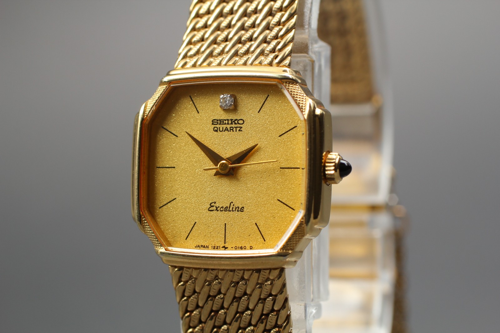 [Near MINT] SEIKO Exceline 1221-5080 SGP Gold Dial Quartz Women’s Watch JAPAN
