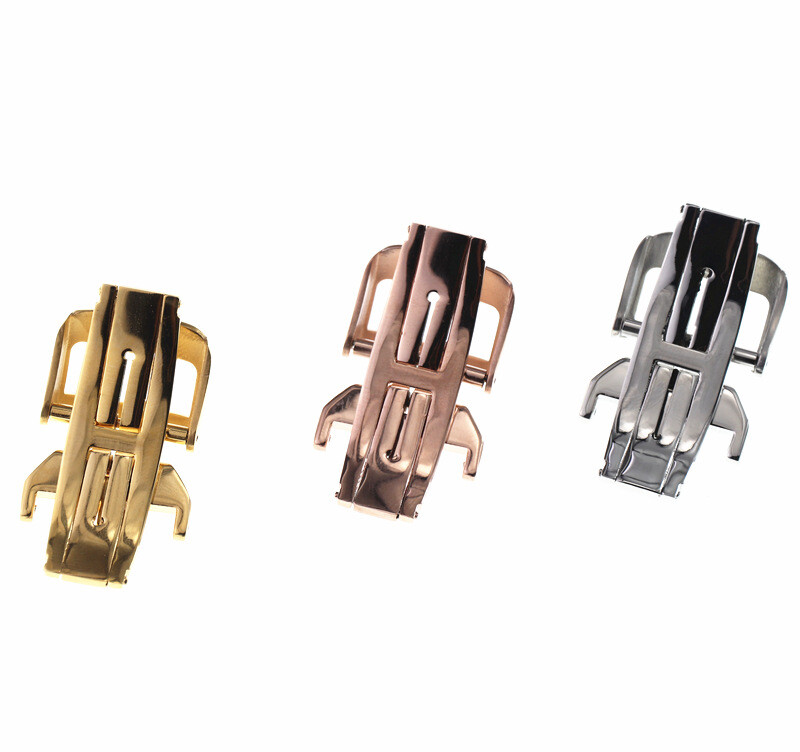 Leather Strap Stainless Steel Butterfly Buckle12 14 16 18mm for Jaeger-LeCoultre