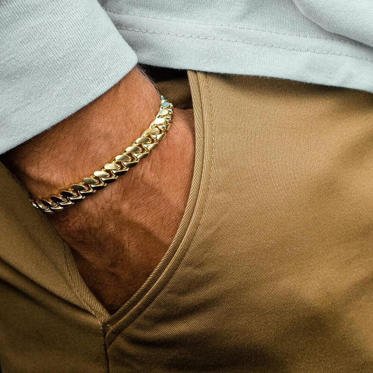 Durable and Stylish 7.5 Inch Stainless Steel Cuban Chain Bracelet – Gift Boxed