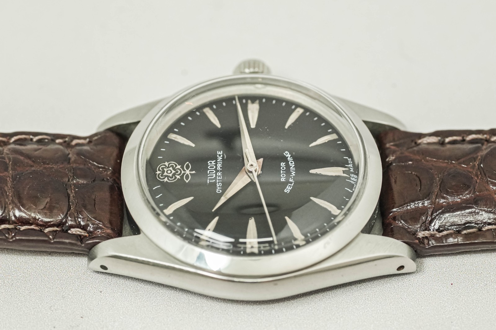 Big Rose *NEAR MINT* Vintage TUDOR Oyster Prince 7964 Automatic Black 34mm Men’s