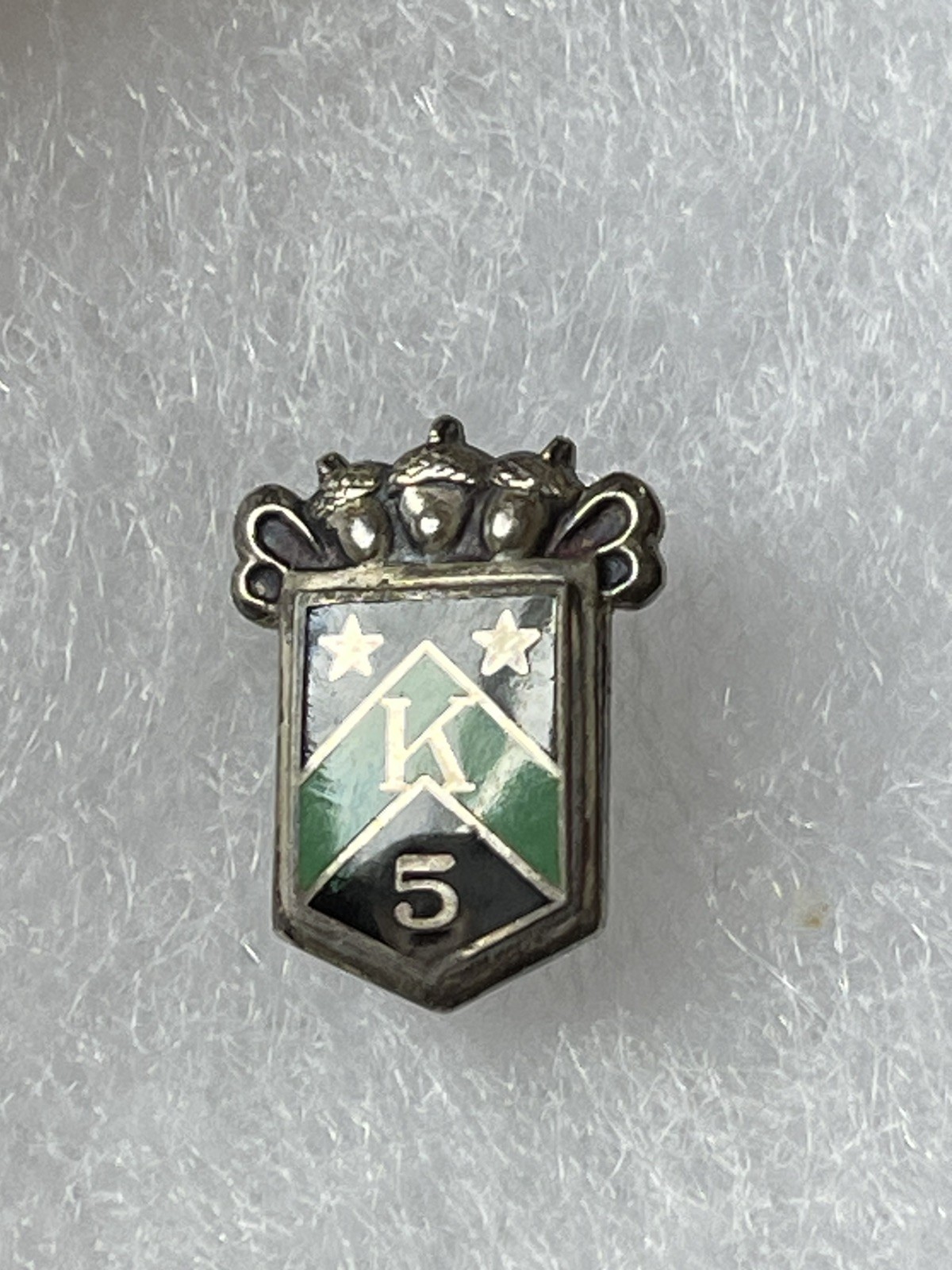 VTG S.S. Kresge Company 5 Years Service Pin Sterling K Mart Enamel Lapel Tie