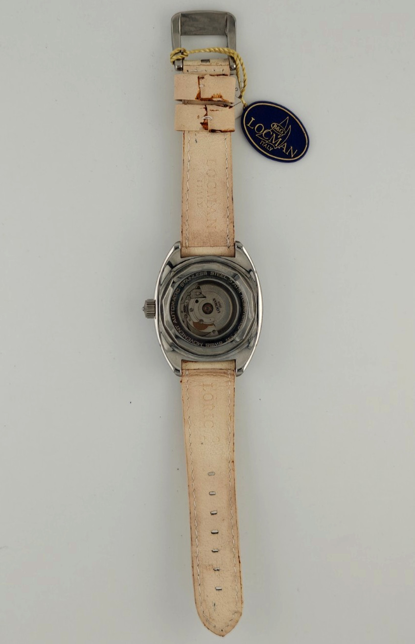 Locman 1970 Automatic Swiss Movement – Condition NOS Label White Red
