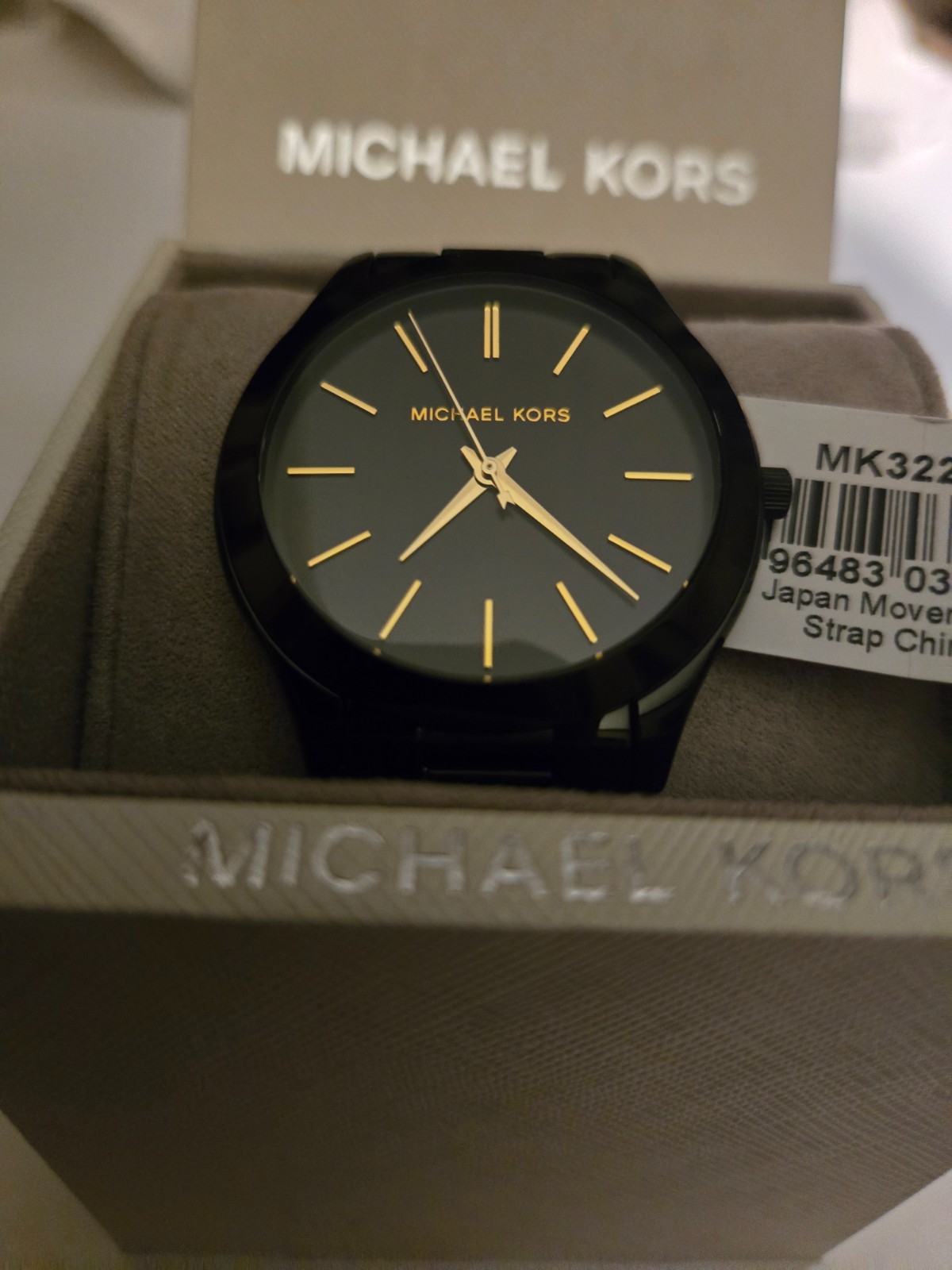 Michael Kors MK3221 Watch Black Dial & Strap Fast Free Shipping USA