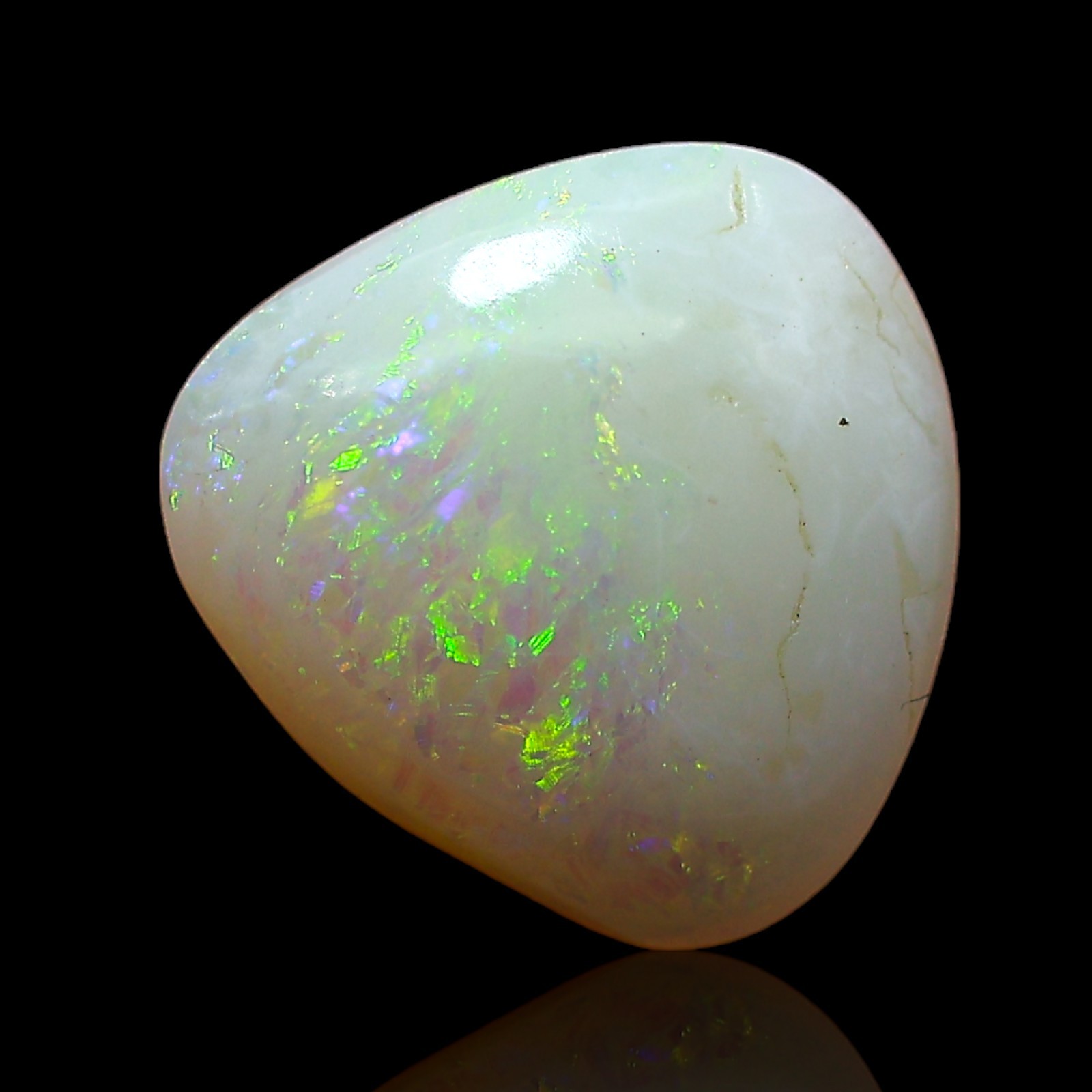 Natural Fire Opal Cabochon Meditation Gemstone Australia 2.50 Cts 10x10x3 mm