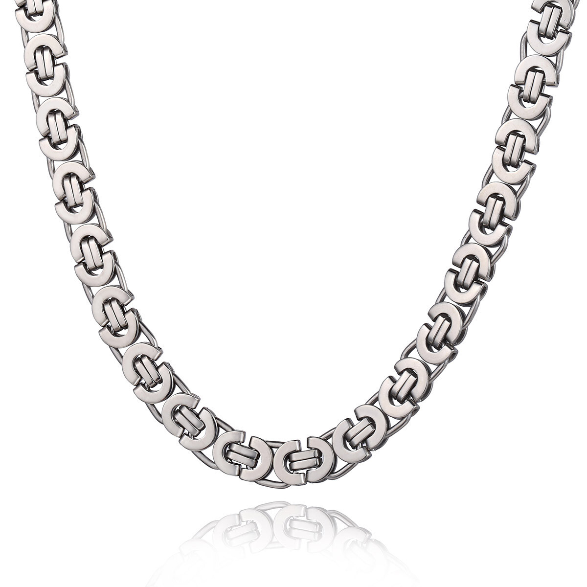 11mm Men’s Stainless Steel Bracelet Necklace Jewelry Set Byzantine Chain 8-30in