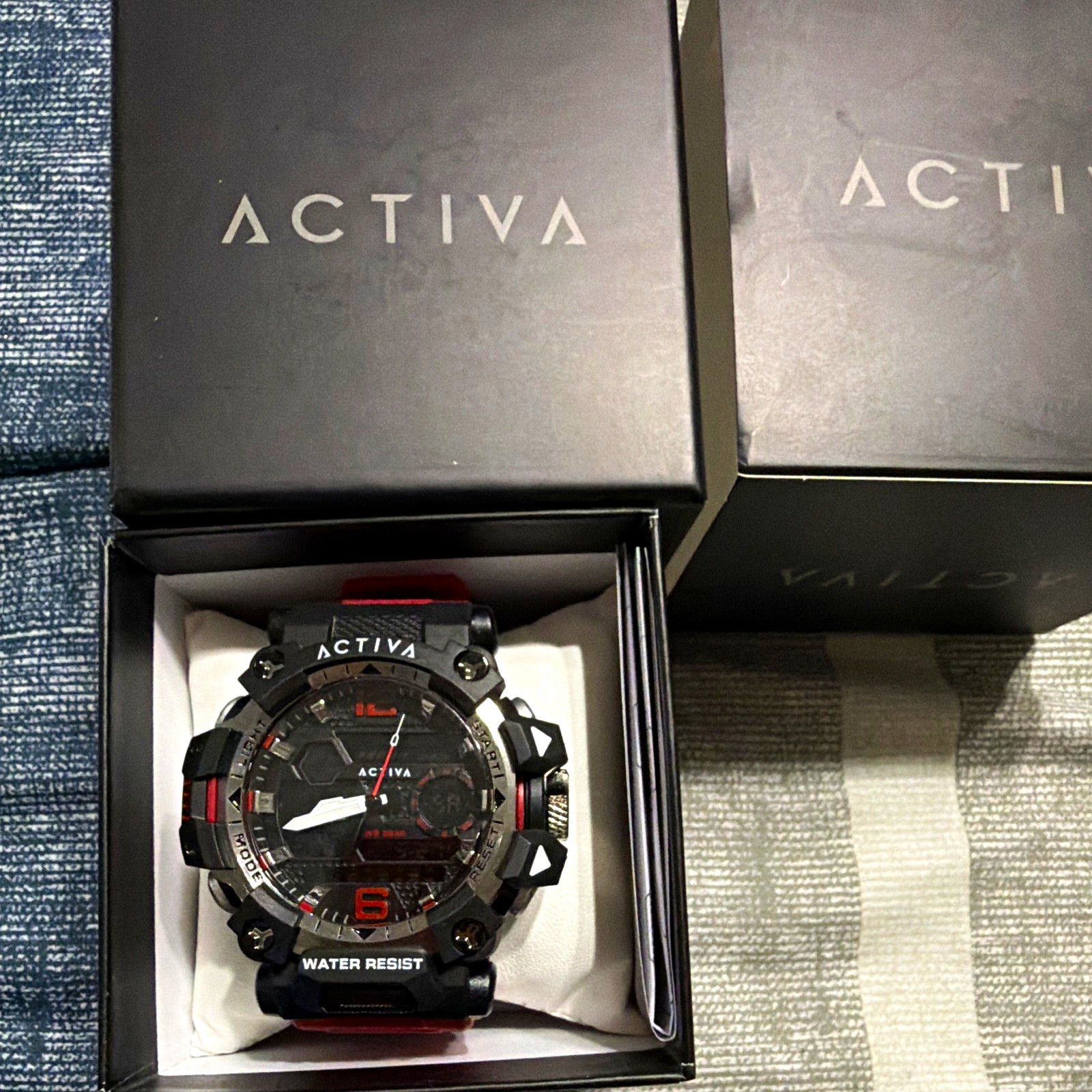 Activa X Invicta Digital Men’s Watch – 49mm. Red (ACW8072-003) NIB