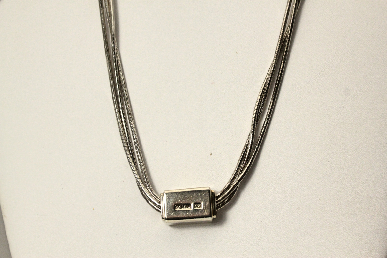 925 Sterling Silver BARSE Necklace 51 Grams 20″ Long 1.7mm Wide 3 Strand NEC4704