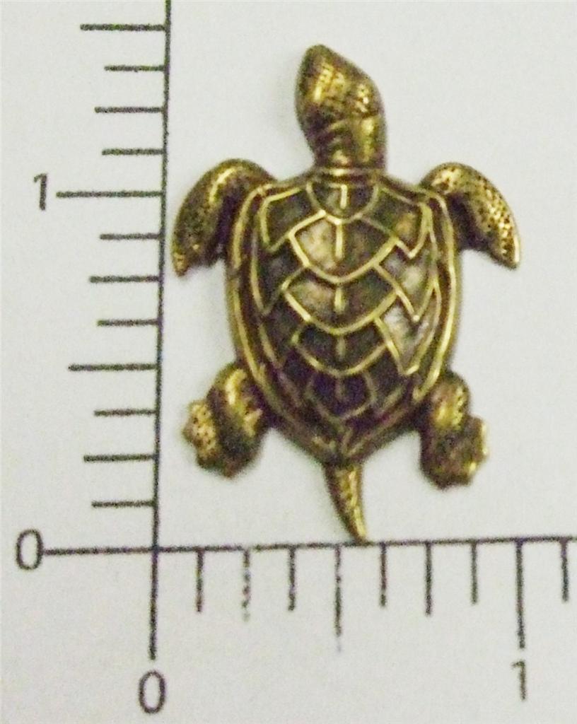 48433 2 Pc Brass Oxidized Turtle Jewelry Finding