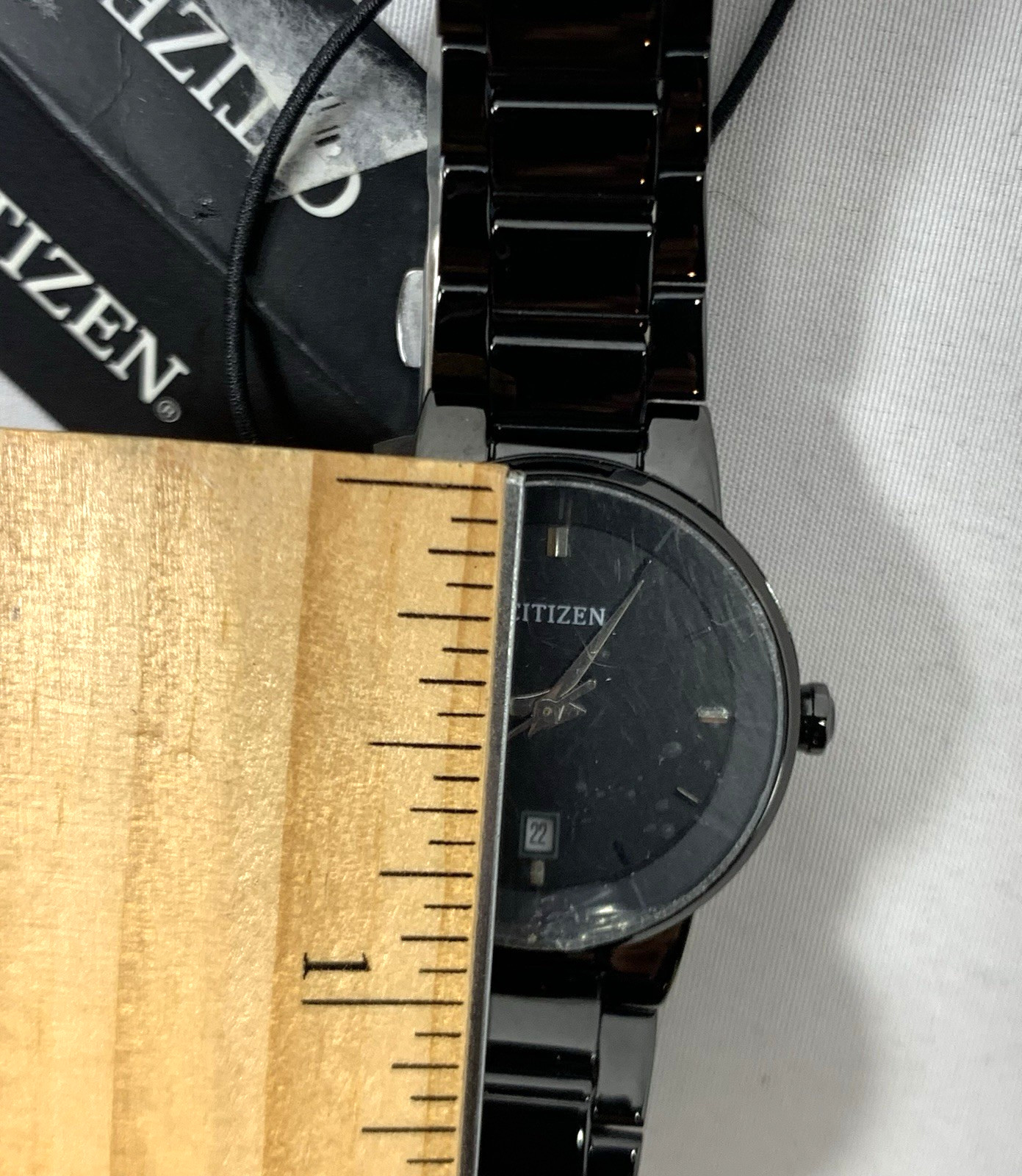 Citizen Quartz Watch Womens G011-S106877 Black Metal Bracelet Japan NEW BATTERY