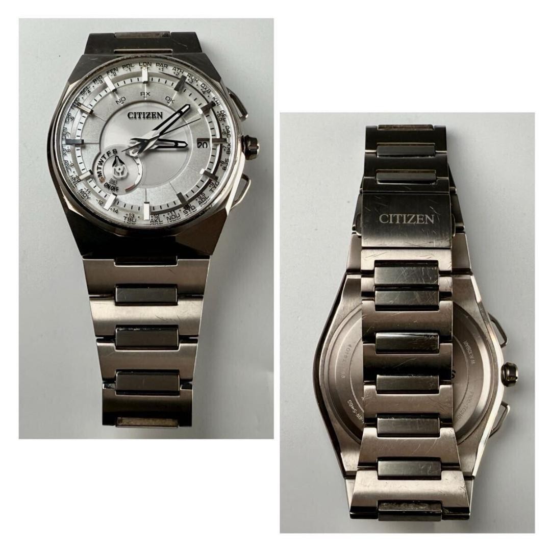 CITIZEN Satellite Wave JJ012 Solar Radio Silver Dial Men’s Watch Working