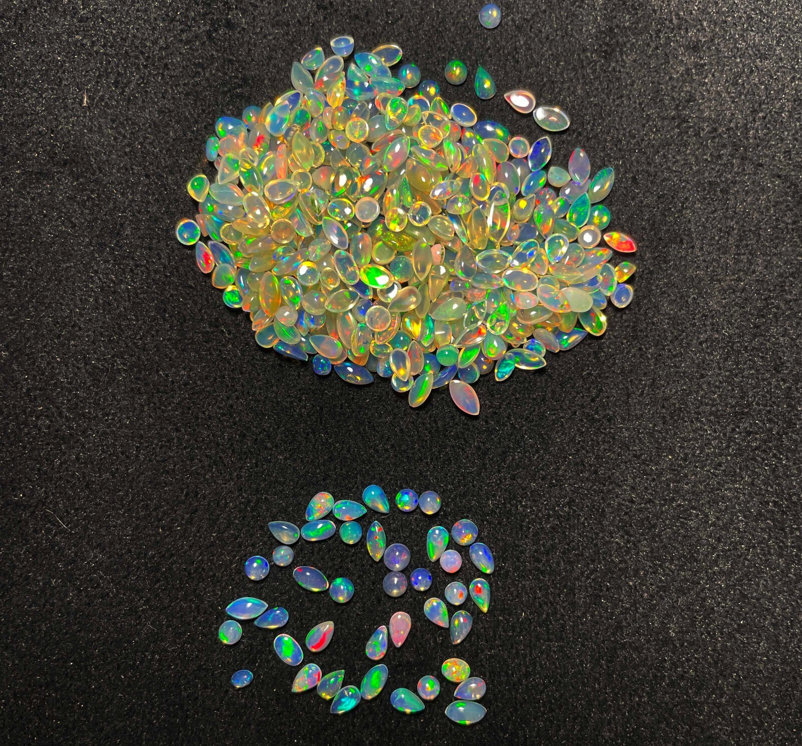Natural Ethiopian Opal Mix Shape Cabochon Gemstone Lot 90 Pcs 2.50-3*6 MM 10 CT
