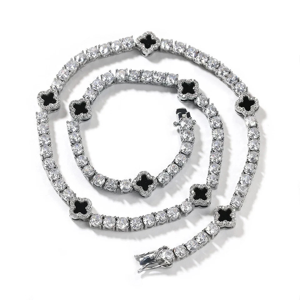 20TCW Round Cut Lab Created Diamond Tennis Necklace 14k Yellow Gold Plated