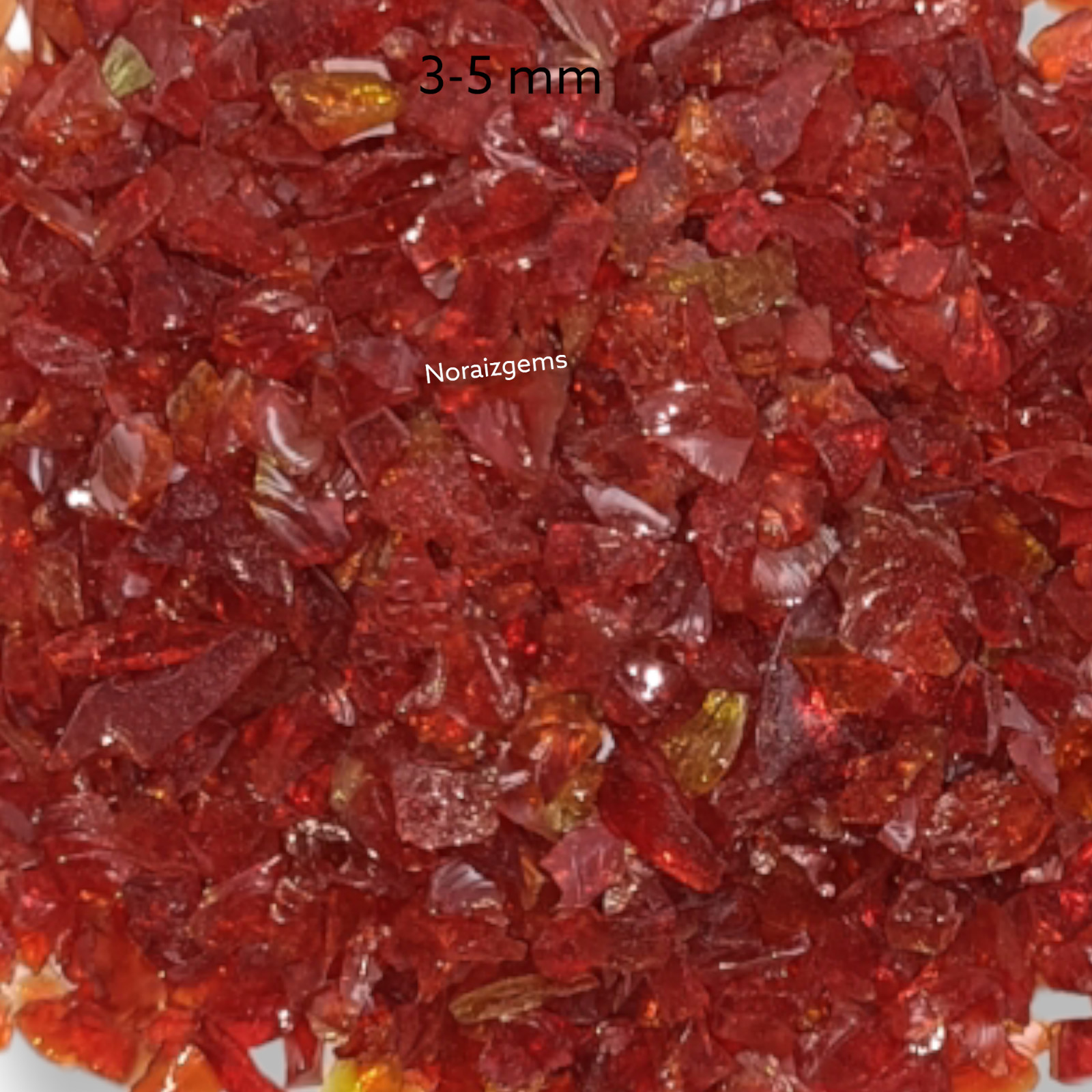 Crushed Orange Hydro Quartz Gemstone Coarse For Woodworking, Ring Inlay, Resin