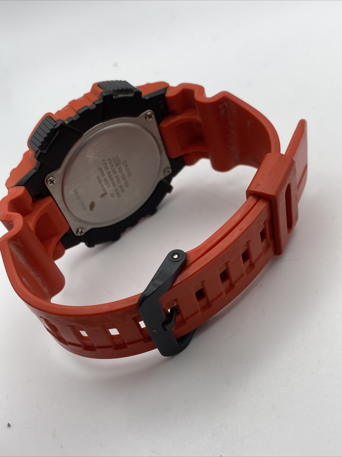 Casio AQ-S810W Red Ana-Digi Watch 5 Alarm 100M Japan Movt Working