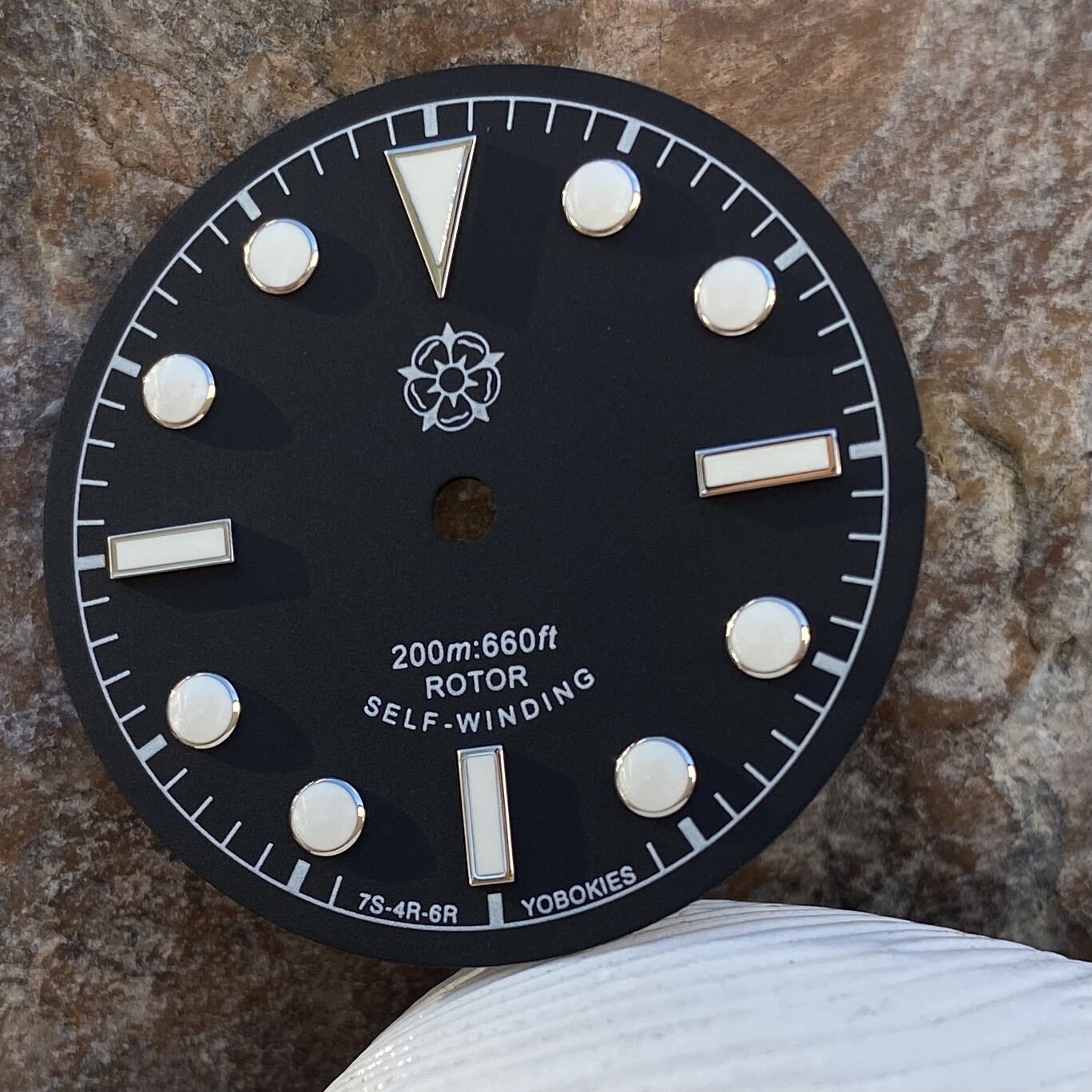 Yobokies [Black Bay Dial] Black with Silver for Seiko SKX SNZH NH35 ~ US Seller