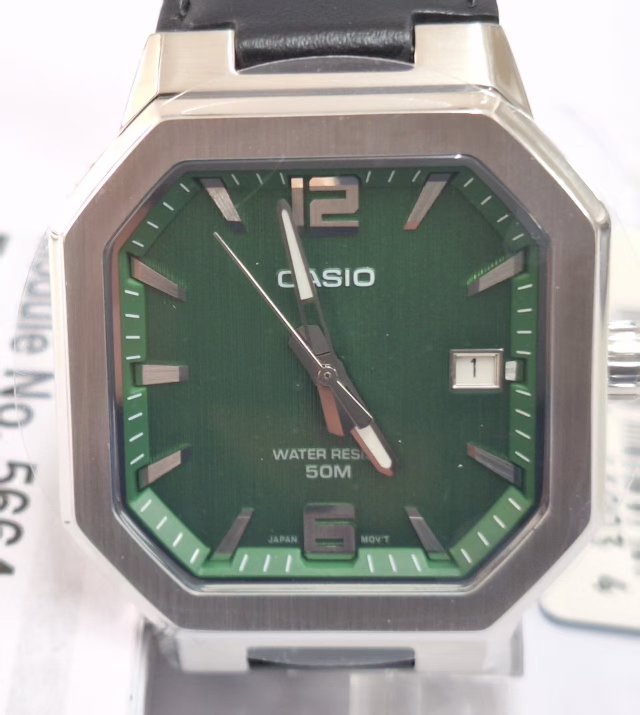 CASIO MTP‑B195 Series MTP-B195L-3AV Green Dial Analog 38 mm New Men’s Watch