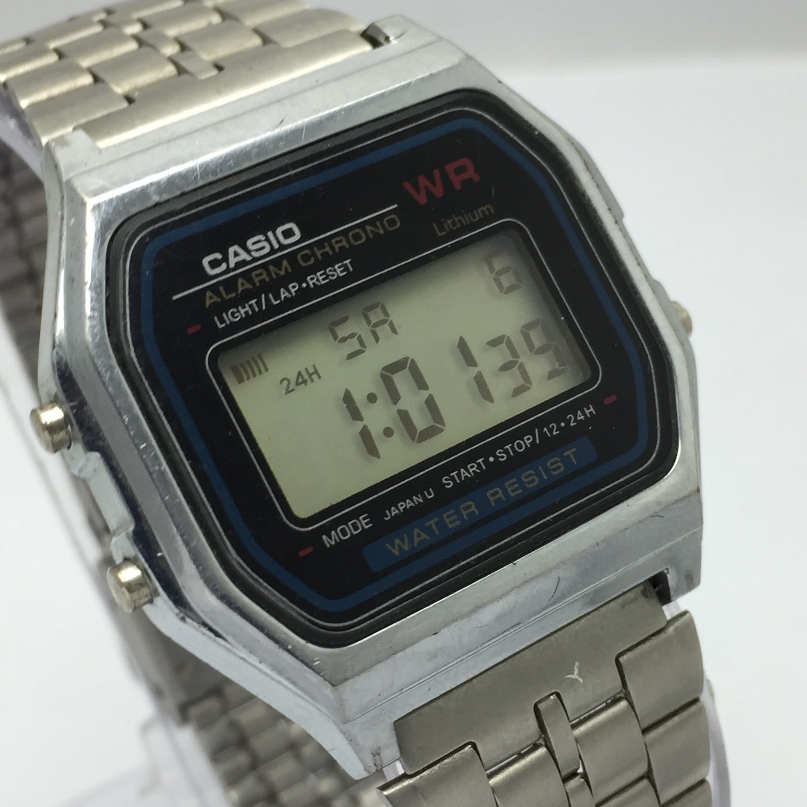 Casio WR Lithium A159W Alarm Chrono Digital 593 Quartz Vintage Watch