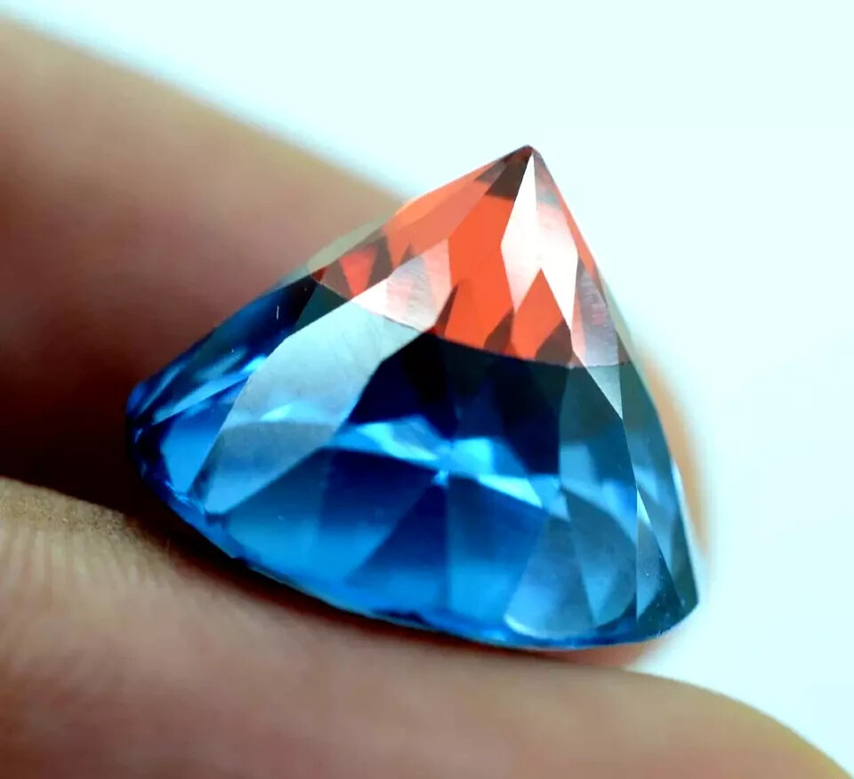 19.4 CT Natural Bi-Color Pitambari Sapphire Round Certified Gemstone 13×13 mm