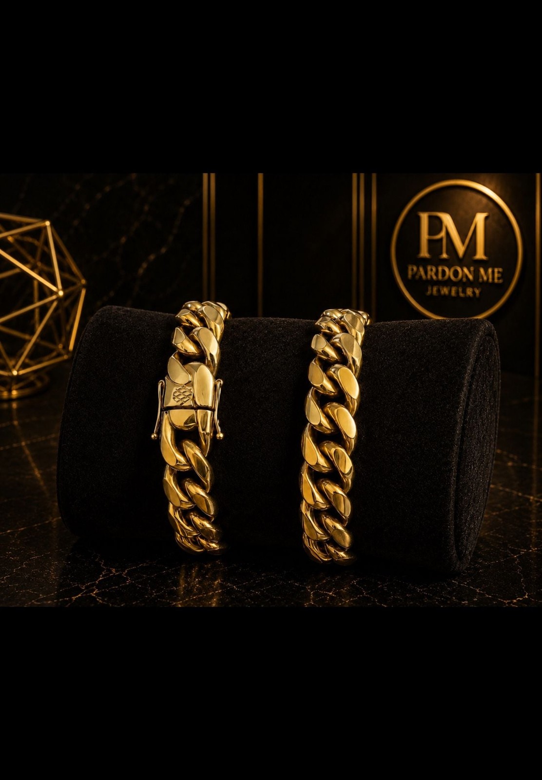 Pardon Me Luxury Premium Jesus Piece Pendant with 18mm Cuban Link Chain and Brac