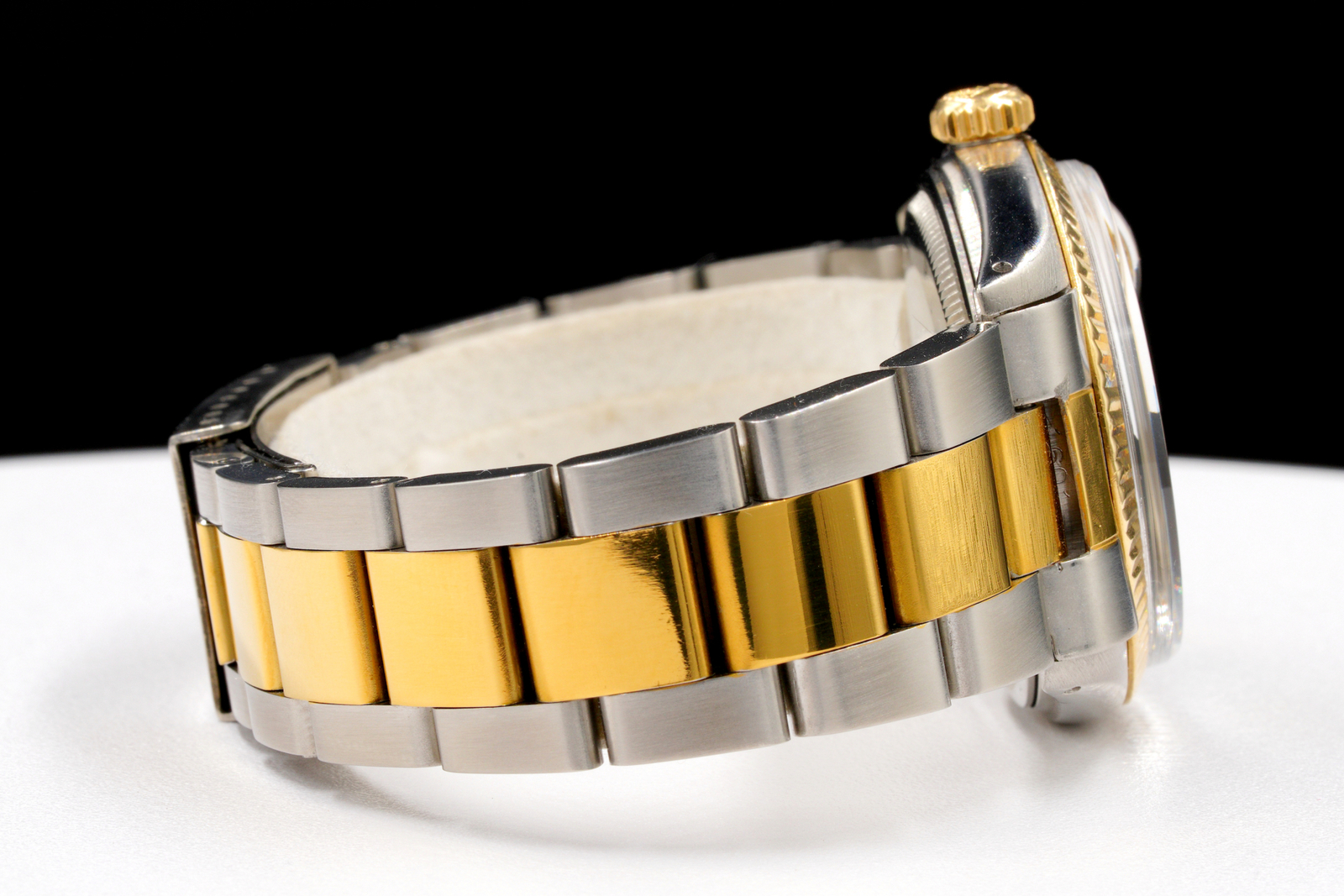 Rolex Datejust Mens 2Tone Yellow Gold and Stainless Steel Gold Dial 1601