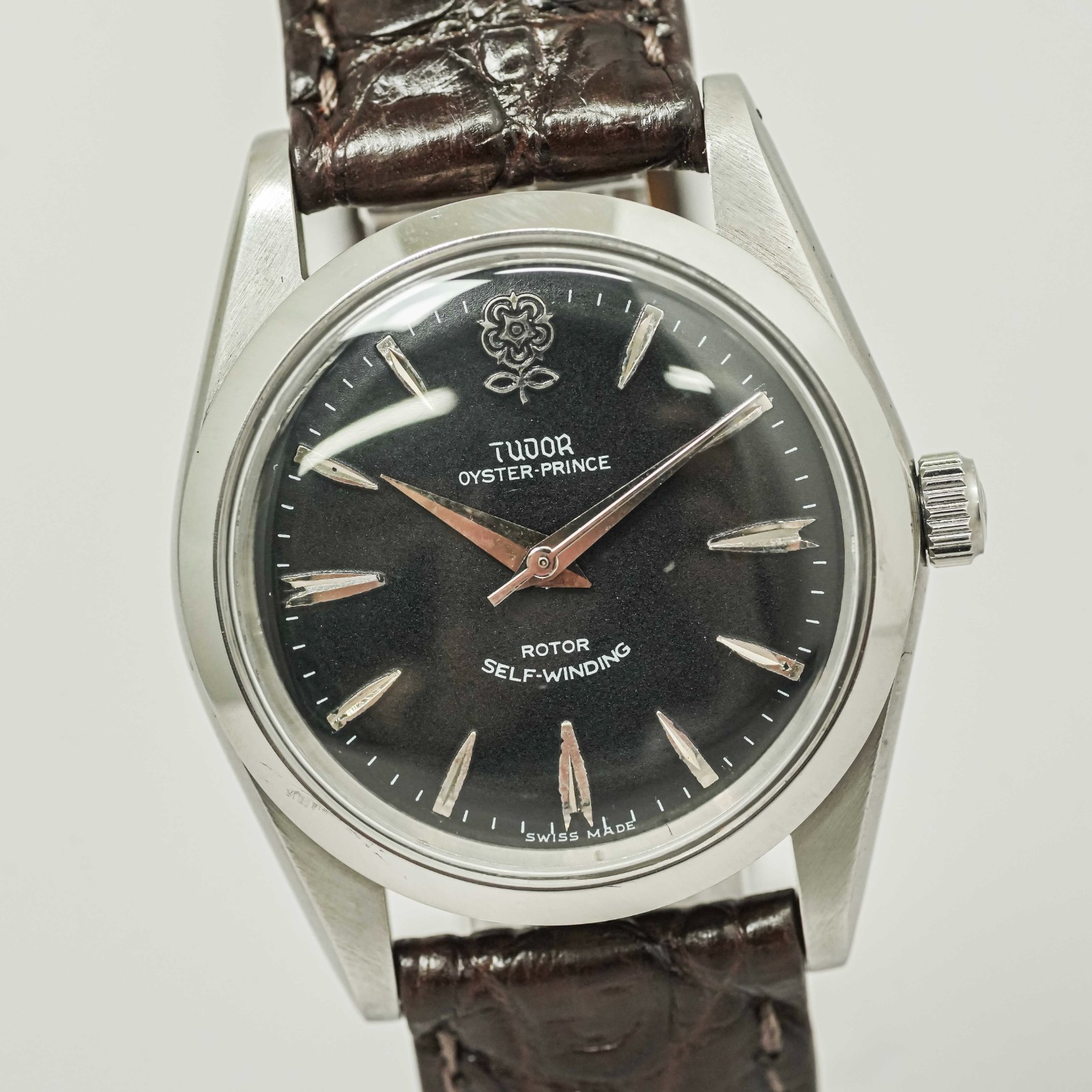 Big Rose *NEAR MINT* Vintage TUDOR Oyster Prince 7964 Automatic Black 34mm Men’s