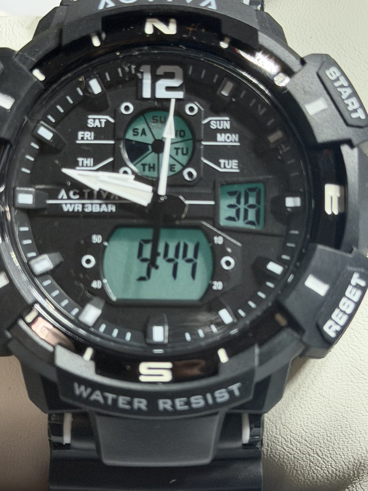 Activa X Invicta ACW8045-003 Digital Essentials Men’s 53mm Black Sport Watch NEW