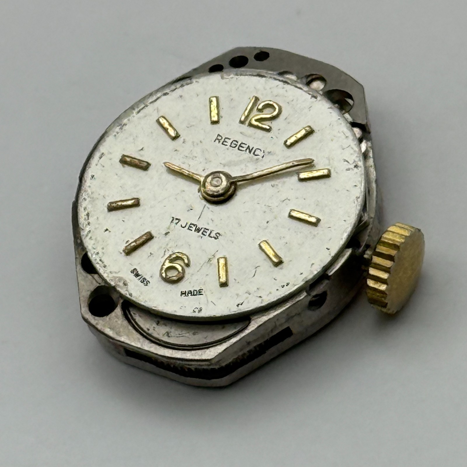 FHF 69-21 Watch Movement Regency Swiss 17 Jewels Manual Wind Parts Repair 15.3mm
