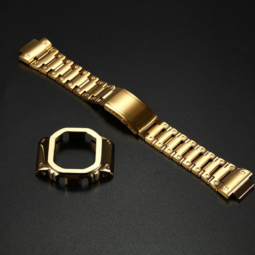 For Casio G-SHOCK DW5600 GWM5610 Bezel Metal Kit Watch Bnad Strap Case Cover