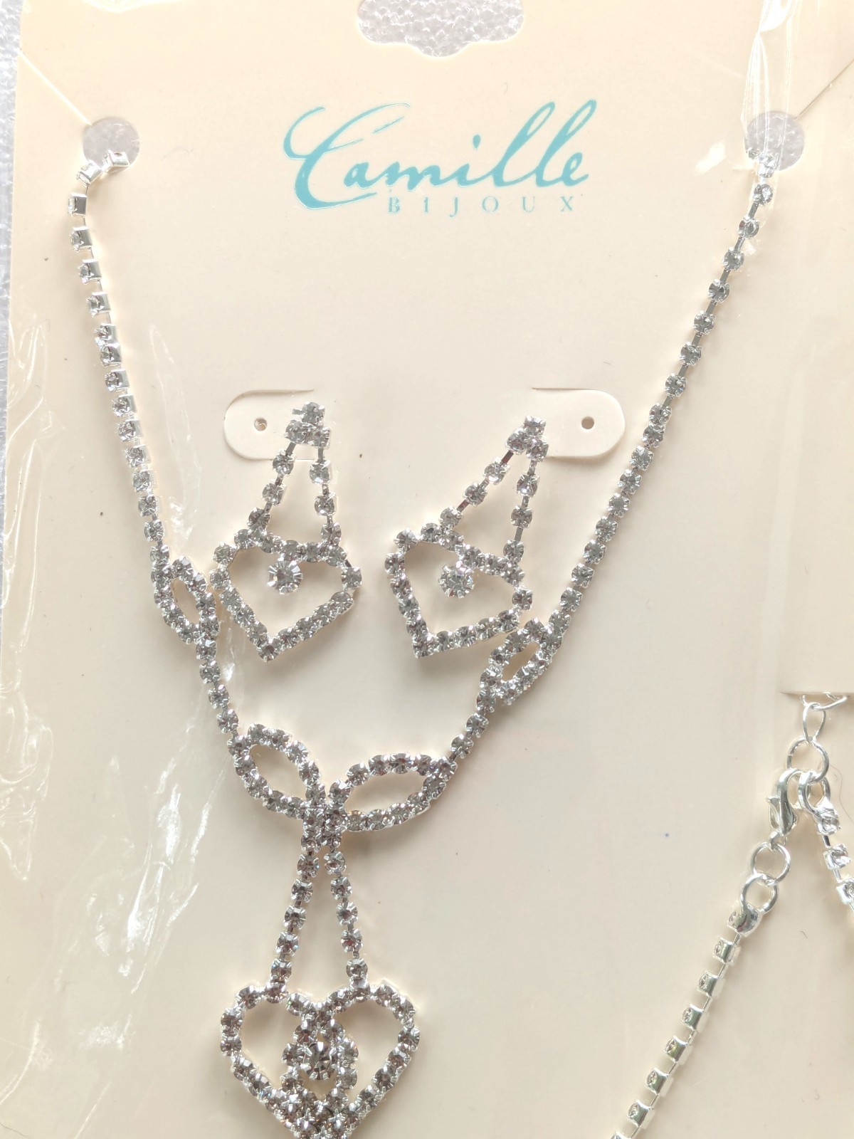 Camille Bijoux Genuine Austrian Crystal Heart Necklace, Bracelet & Earrings B22