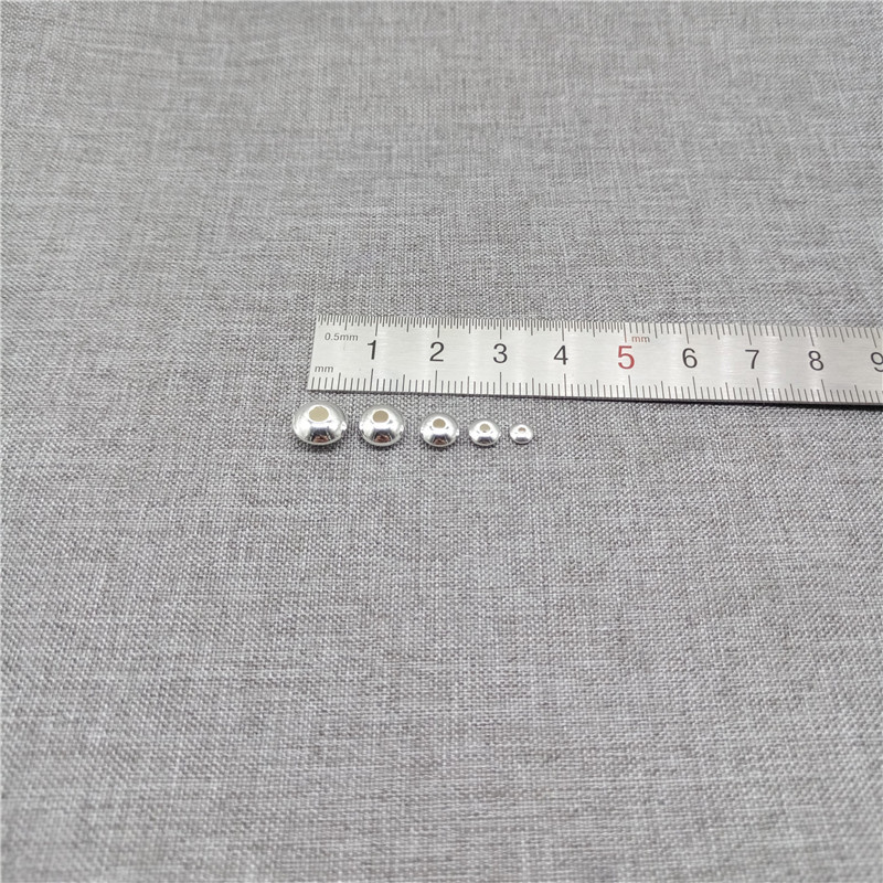 925 Sterling Silver Shiny UFO Saucer Beads Spacer 3mm 3.5mm 4mm 5mm 6mm 7mm 8mm