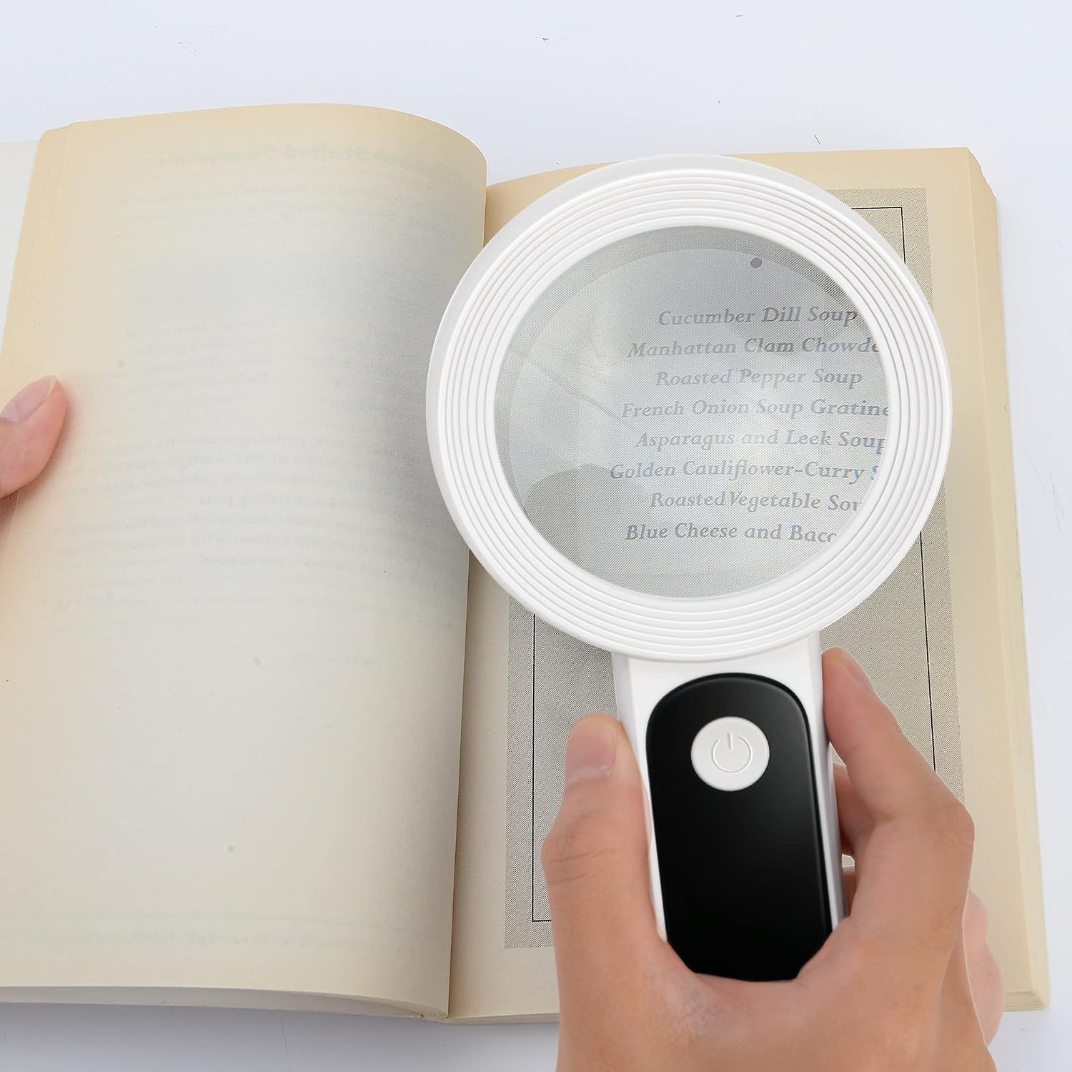 Portable LED Magnifying Glass for Seniors – 3 Lighting Modes for Optimal Reading