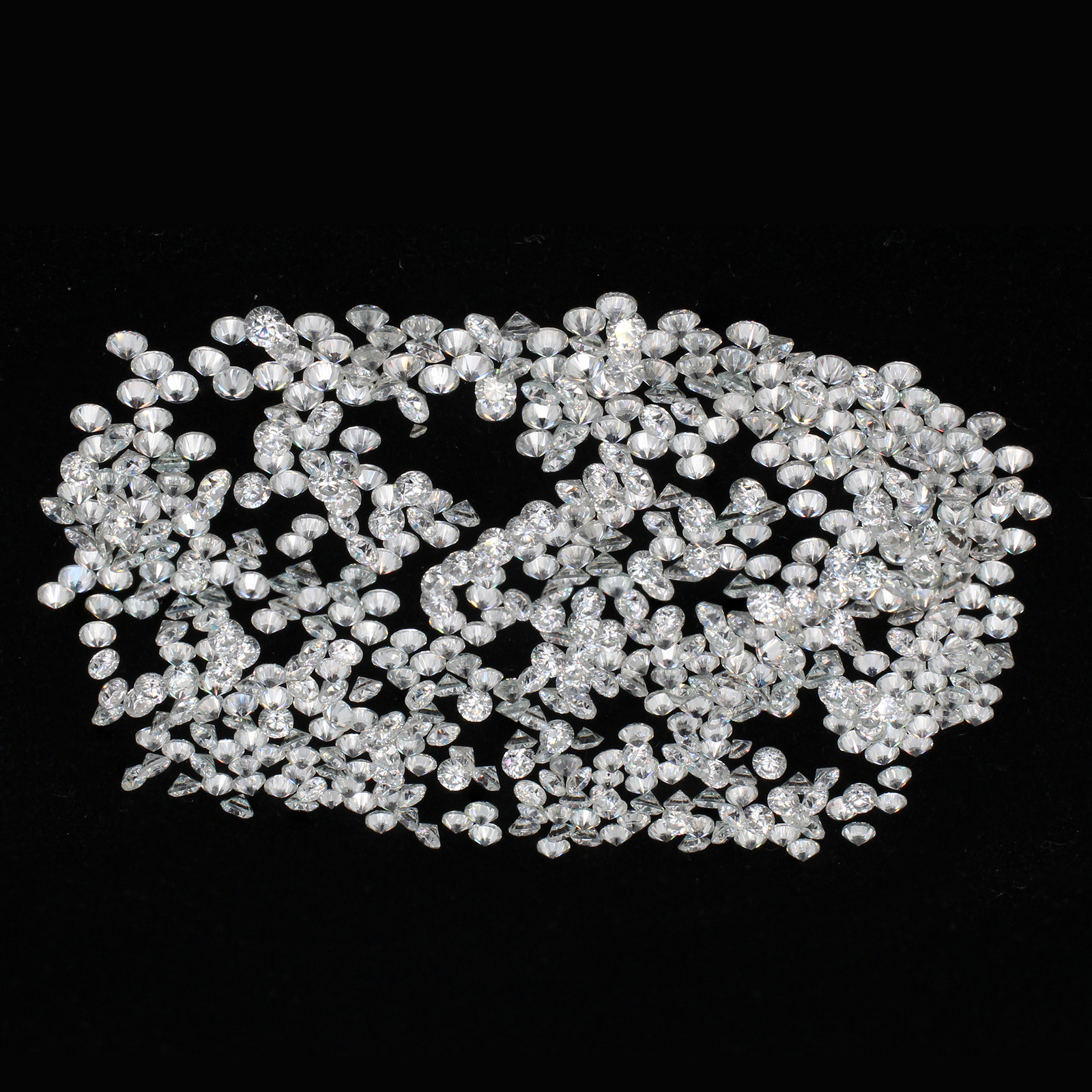 White D Color VVS Round Loose Moissanite Stones 0.8mm-3mm Lot