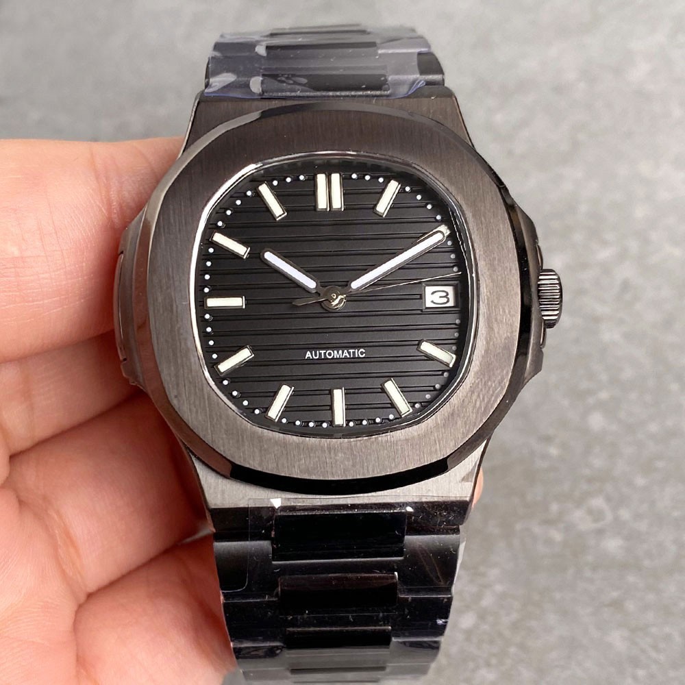 20ATM Tandorio 40mm Black PVD Sapphire Glass Automatic NH35 Movement Men Watch