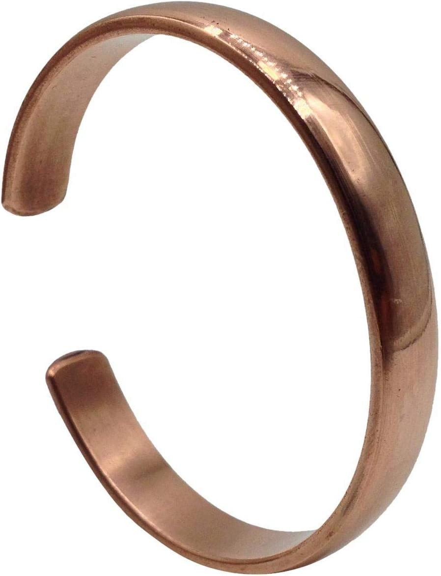 Hand Forged Copper Bracelet Unisex 7 Inch Durable Calming Adjustable Jewelry