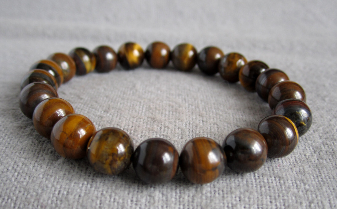 Tiger Iron Ball Bracelet Approx 8mm / 16-23cm Width Elastic