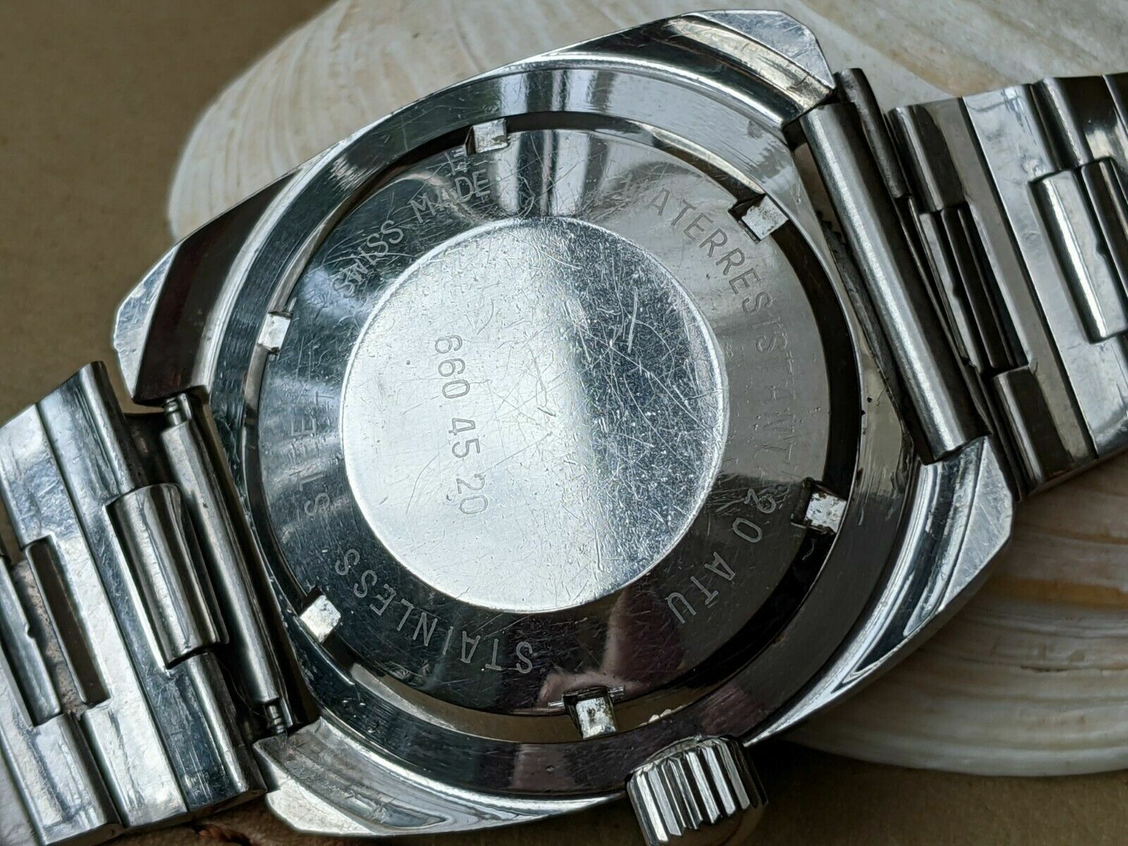 Vintage 1970’s Aureole 20 ATM Diver w/Blue Dial,Patina,All SS Case,AS 1906 Mvmt