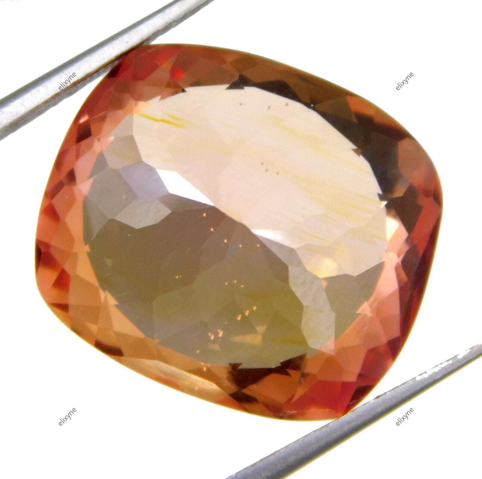 Extremely Rare Natural Padparadscha Sapphire Cushion 20+ Ct Certified Gemstone