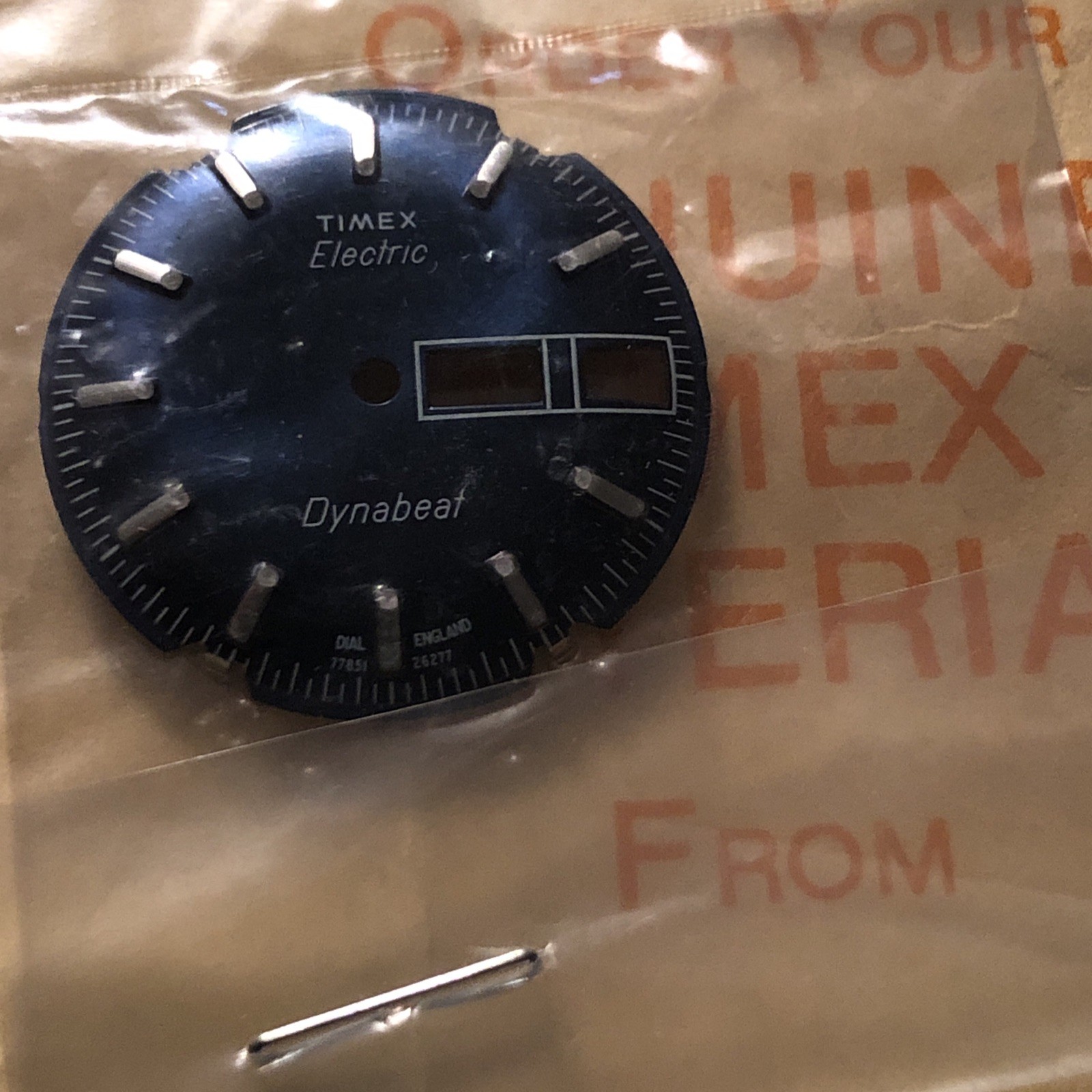 NOS Genuine Timex Electric Dynabeat Watch Dial 69-380291 Dial Marked 77851 26277