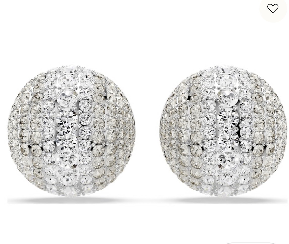 Swarovski Sublima clip earrings White Rhodium plated 5699563 New RRP £380+ bag❤️