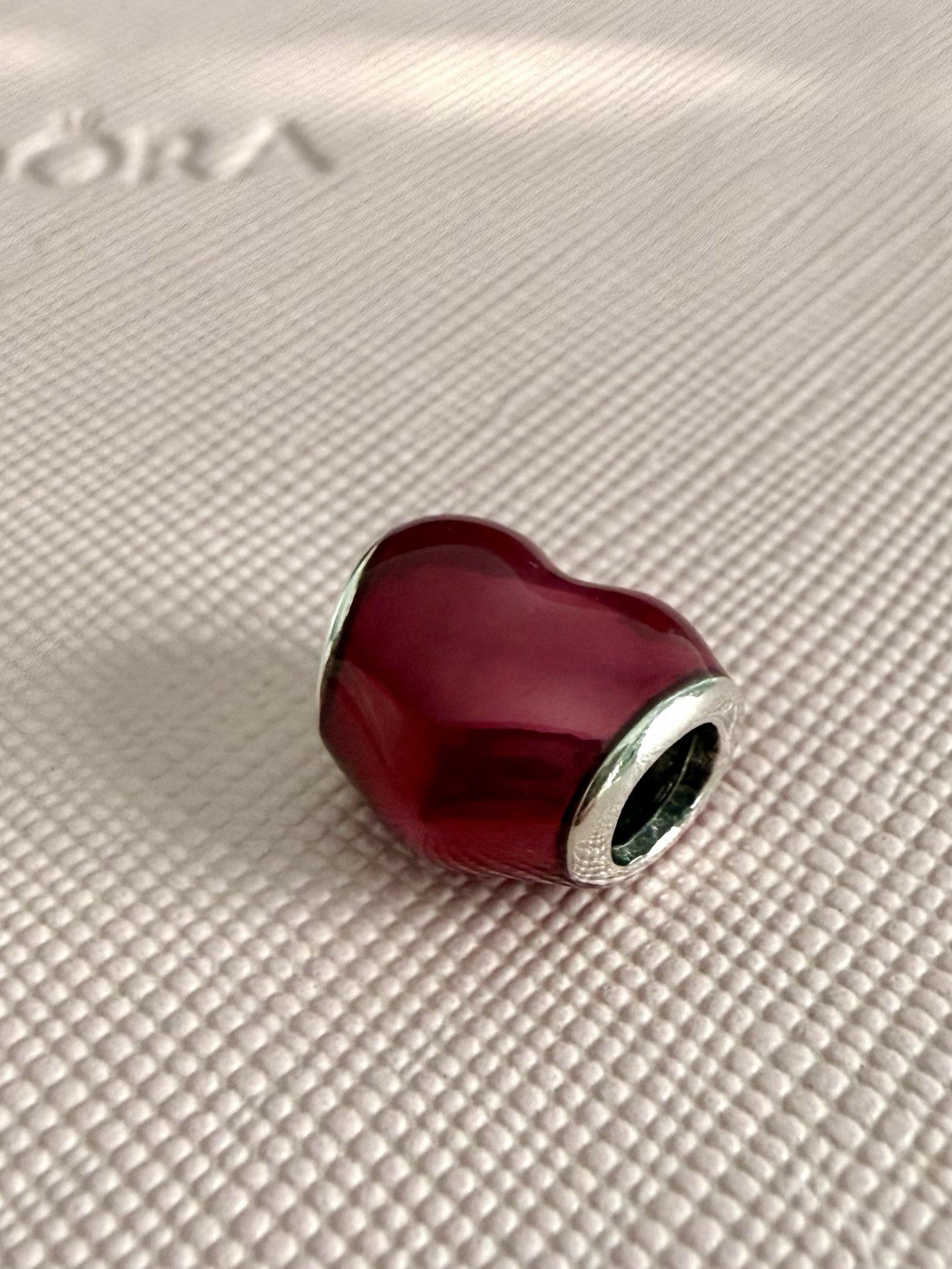 Pandora SSilver In My Heart, Fuschia Enamel Charm Valentine#791814EN62 Authentic