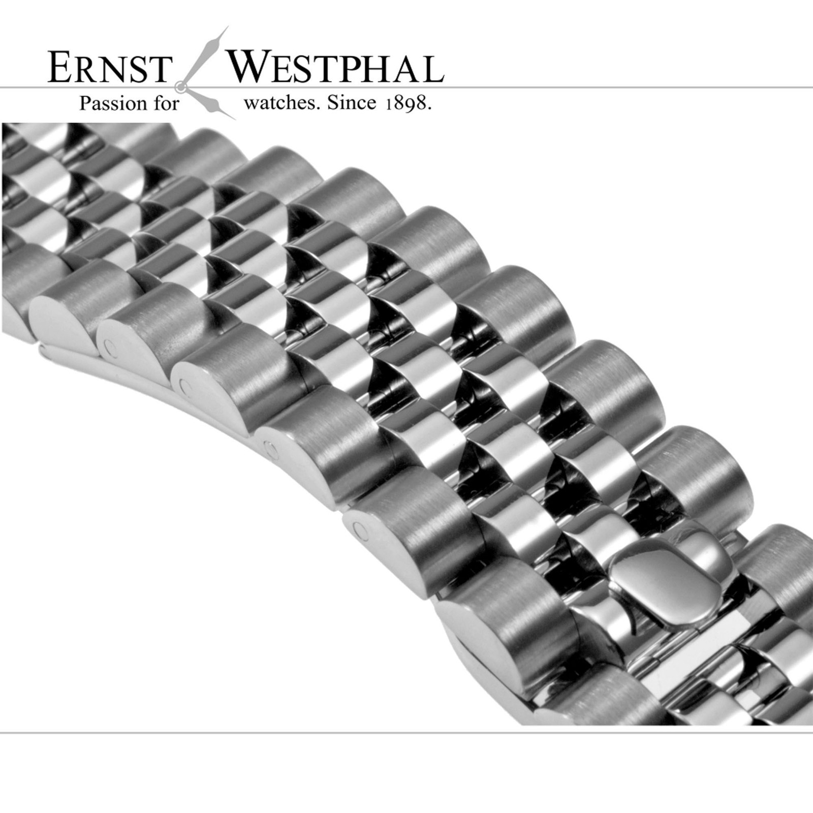 Bracelet, Jubile style, steel, concealed clasp, 20 mm, compatible to Rolex