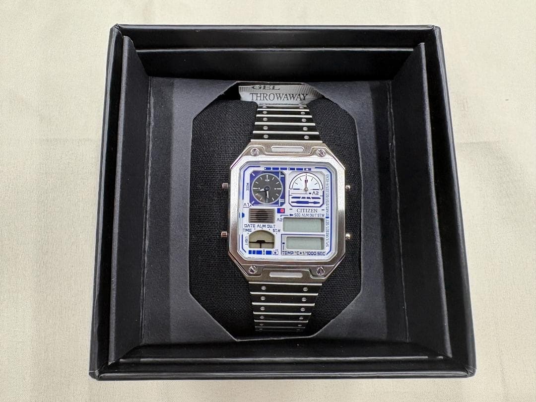 CITIZEN Record Label Thermo Sensor Star Wars R2-D2 Limited Edition Watch Japan