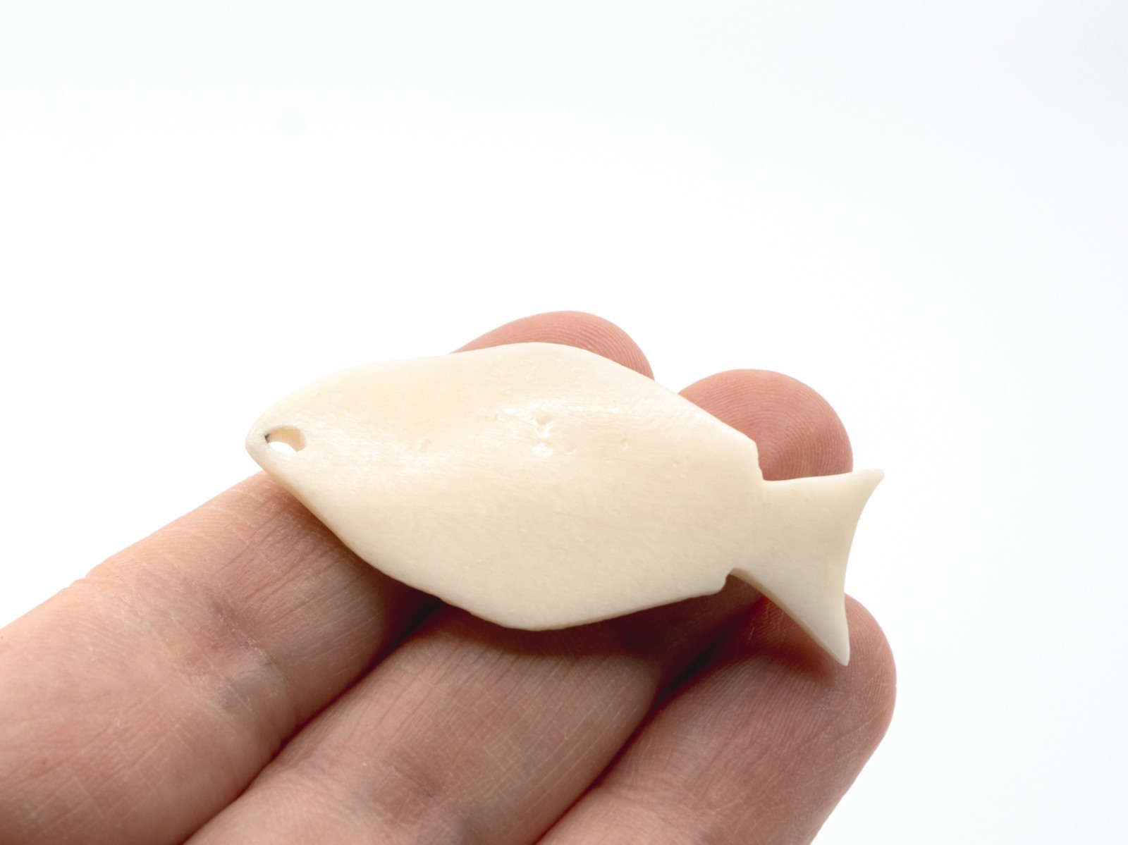 Hand-Carved Bone Halibut Fish Pendant – Fishing Ocean Beach Jewelry