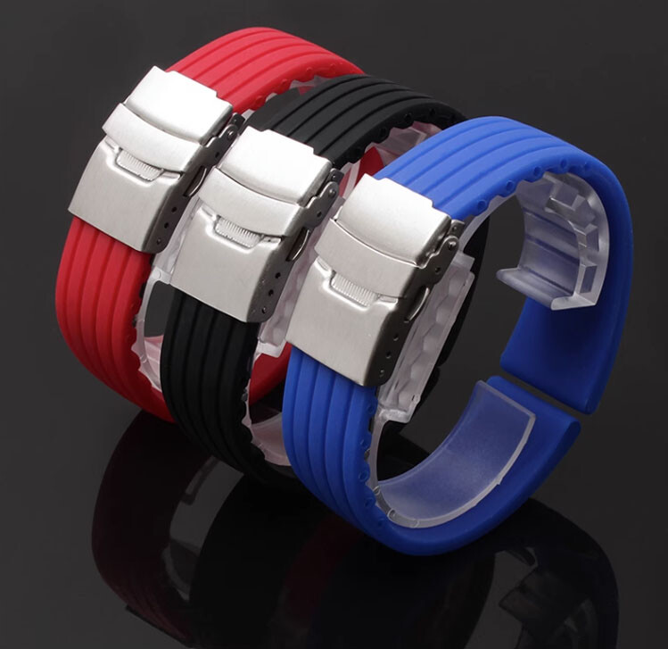 Cuttable Silicone Rubber Watch Band Watch Strap Replacement Bracelet 18 20 22 24