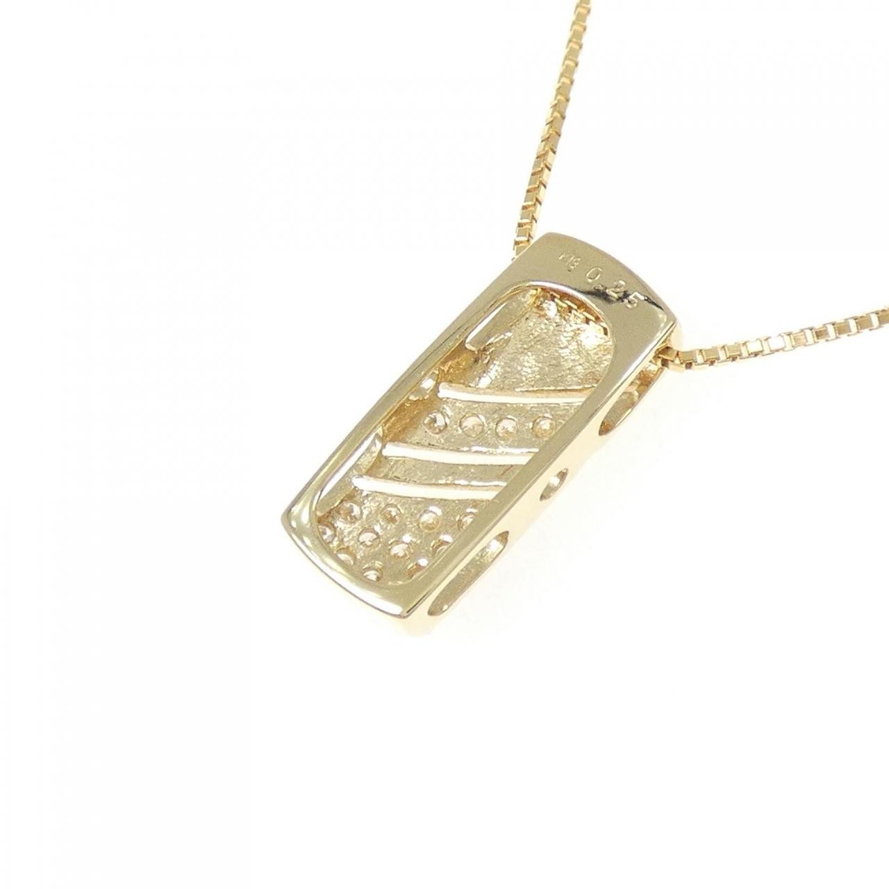 Authentic 18K Yellow Gold Diamond Necklace 0.25CT #230-000-388-6693